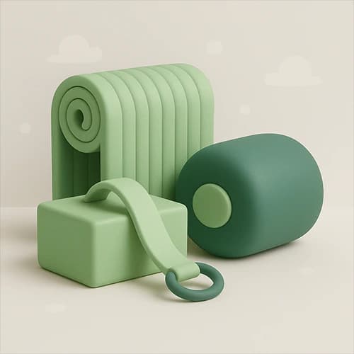Set de elementos para practicar clase de Yoga
